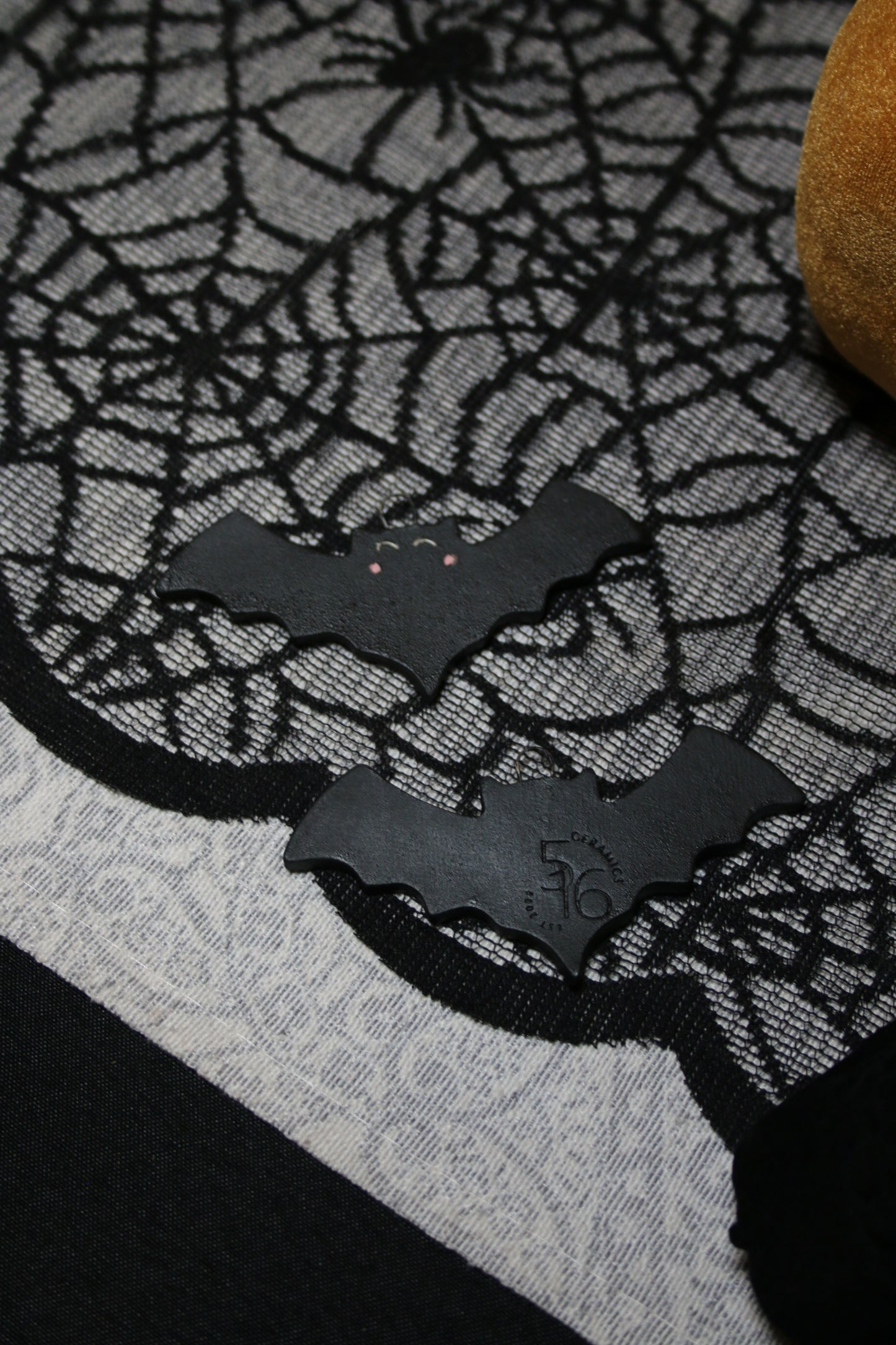 Handmade Ceramic Vintage Inspired Bat Ornament