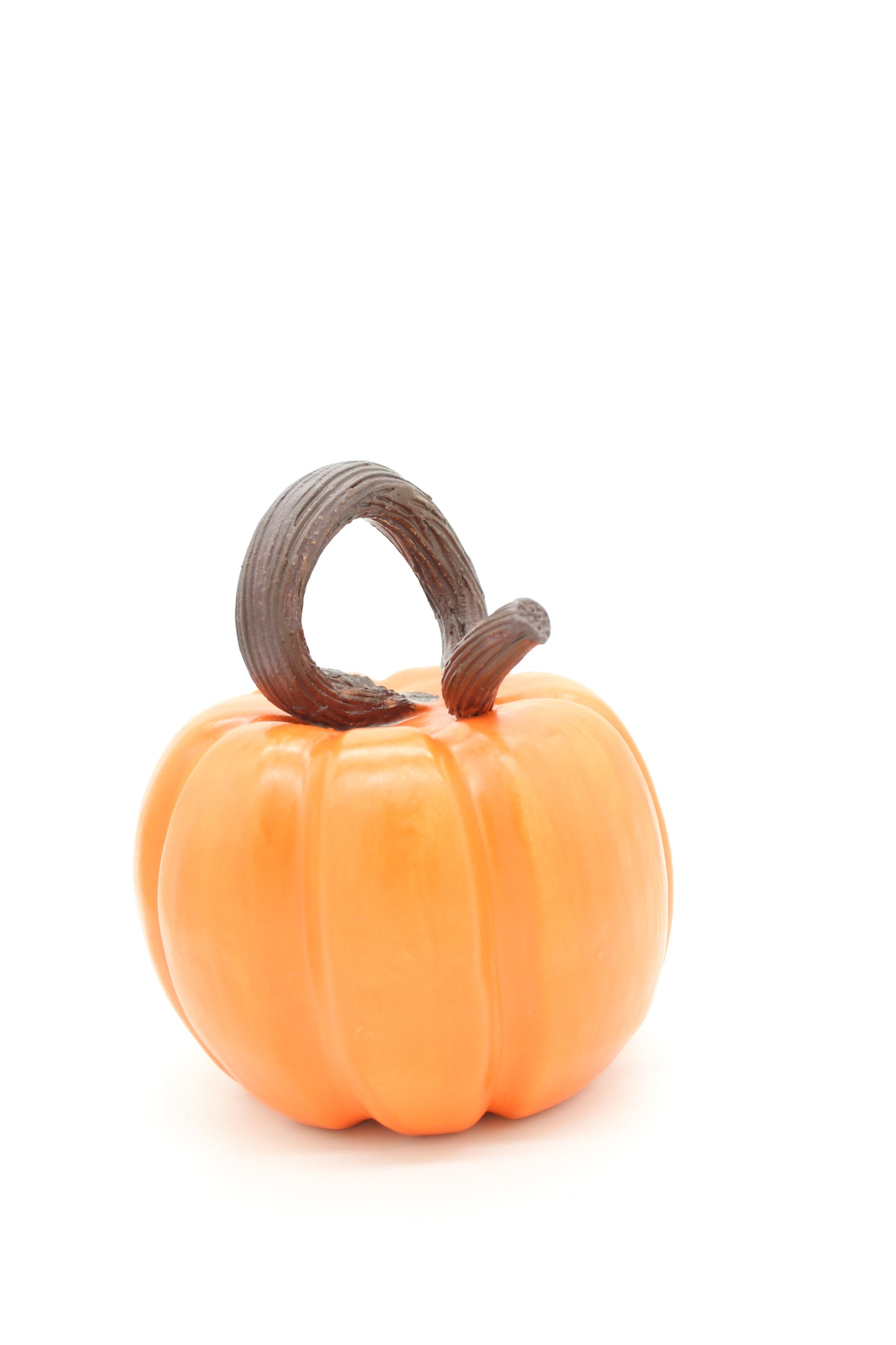 Handmade Ceramic Stoneware Dark Orange Pumpkin - Fall, Halloween Decor
