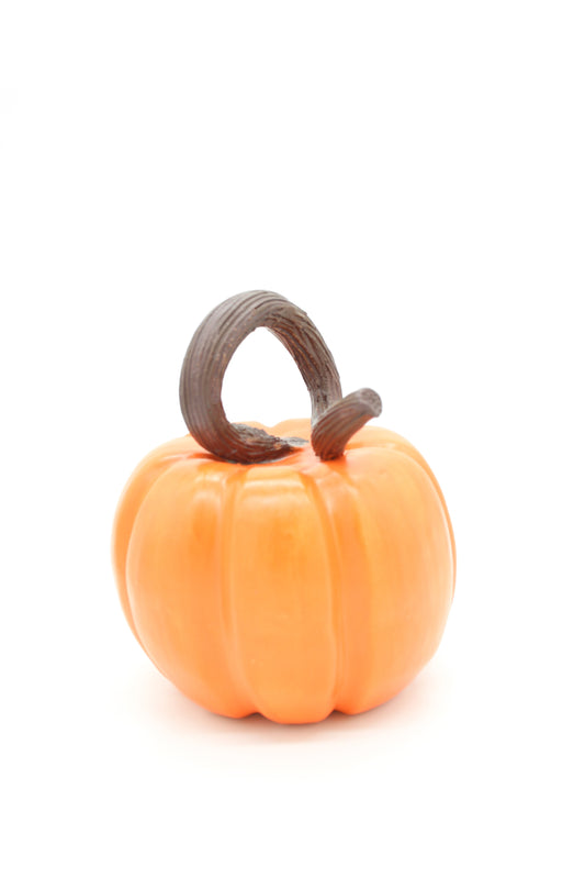 Handmade Ceramic Stoneware Dark Orange Pumpkin - Fall, Halloween Decor