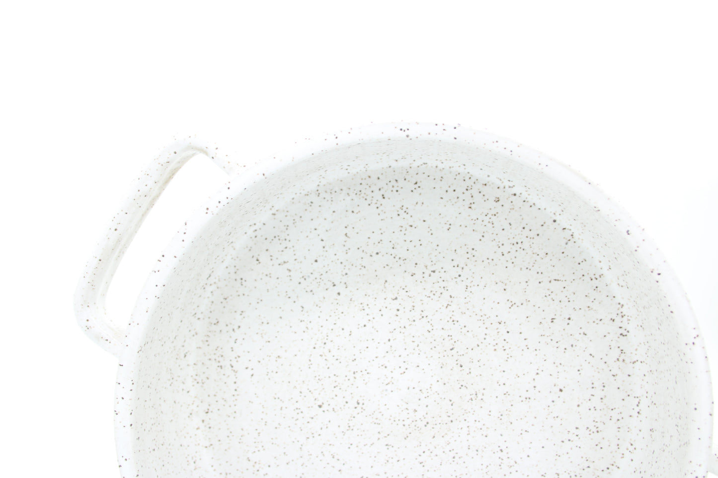 Speckled Buff Glossy White Bakeware Pans - Handmade Stoneware Kitchenware