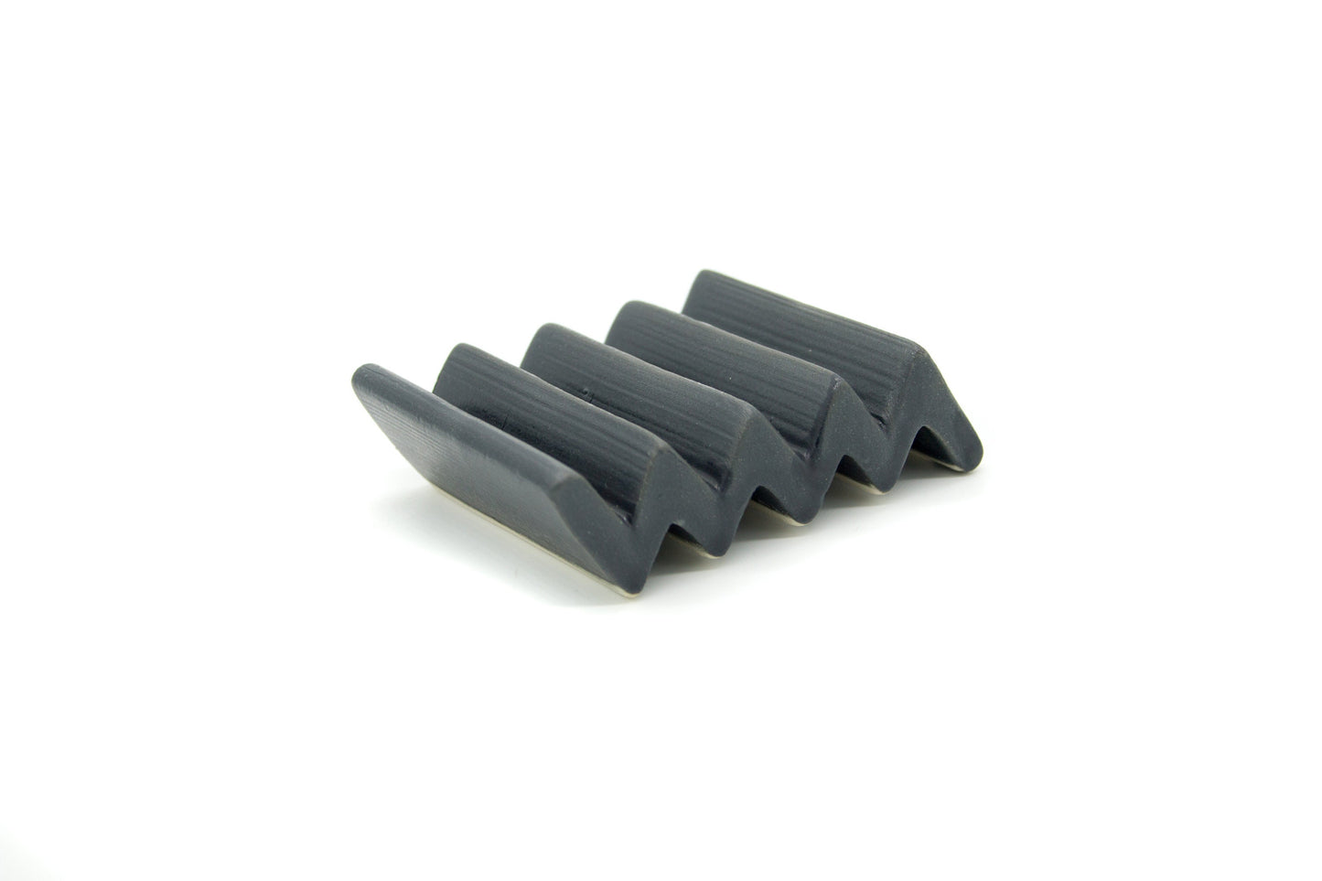 Handmade Ceramic Stoneware Soap Dish or Sponge Holder - Satin Black Ceramic Dish for Kitchen or Bath