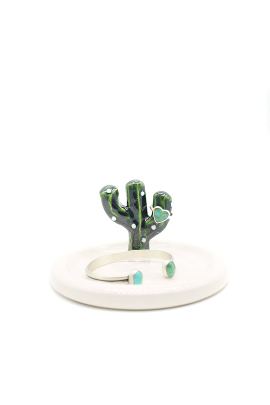 Handmade Ceramic Saguaro Cactus Jewelry Dish