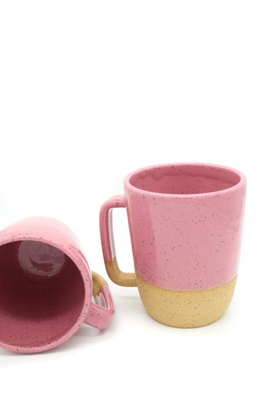 Popsicle Pink Ceramic Stoneware Handmade Mug - Wheel Thrown, Modern Handmade Kitchenware