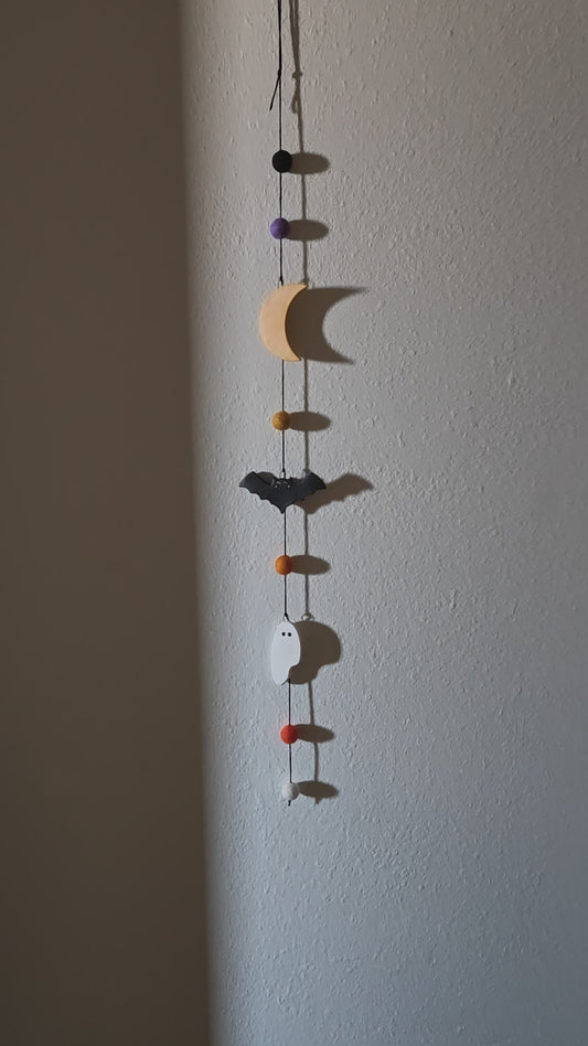 Handmade Ceramic Halloween Vertical Ornament Hanger Decor