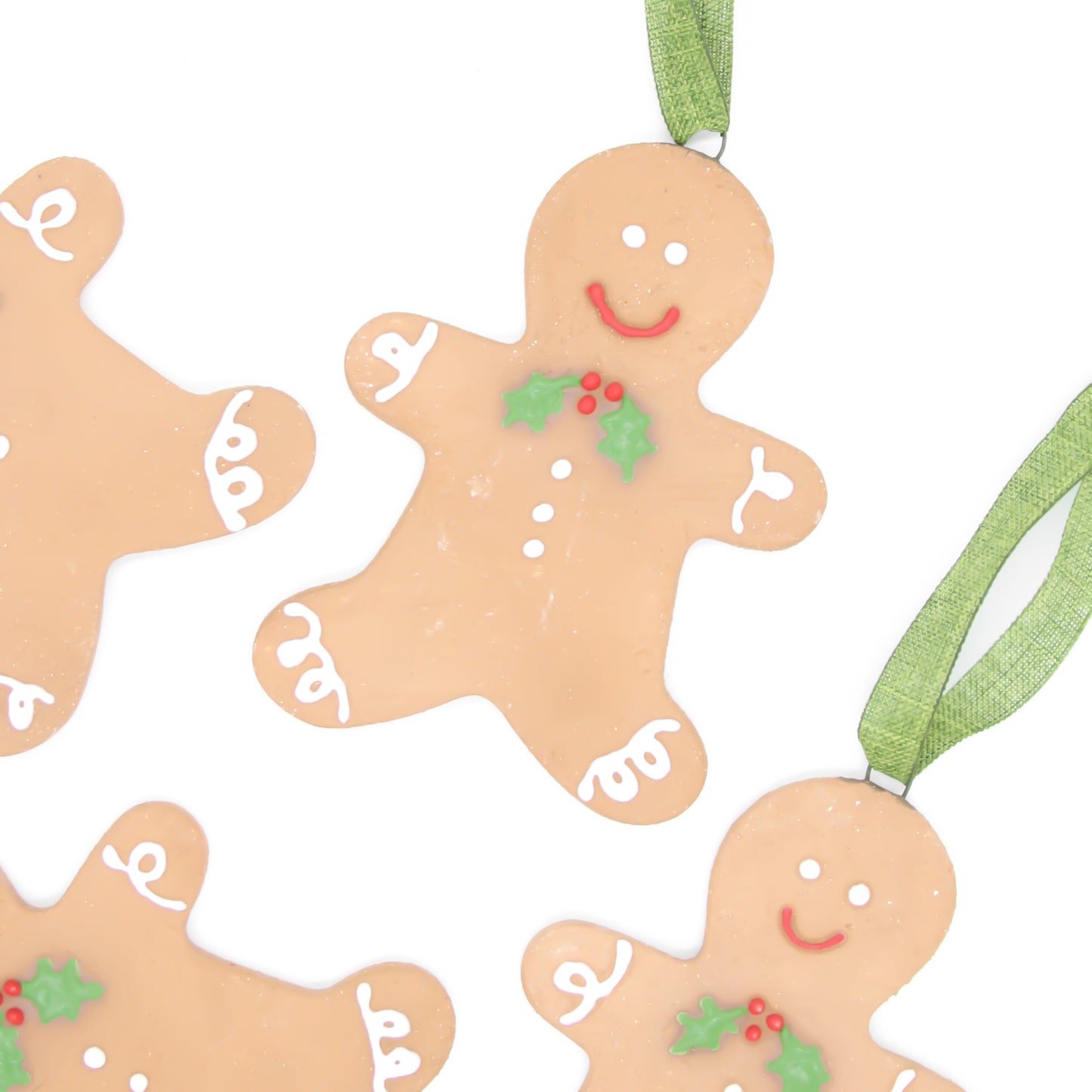 Large Stoneware Gingerbread People Ornaments