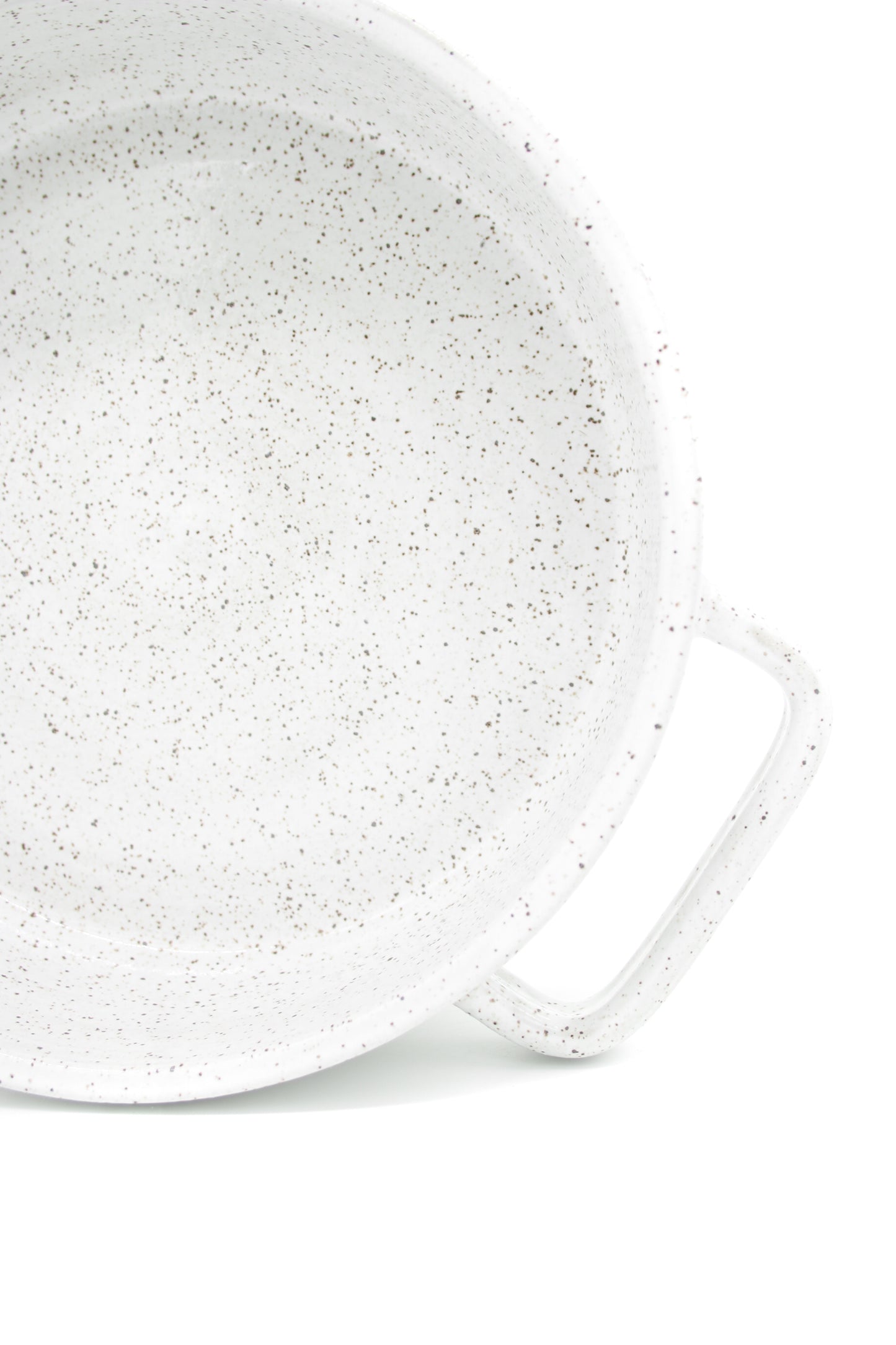 Speckled Buff Glossy White Bakeware Pans - Handmade Stoneware Kitchenware